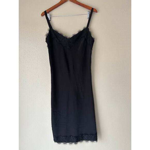 Rebecca Minkoff Dresses & Skirts - Rebecca Minkoff Black Lace Trim Midi Slip Dress Size Medium